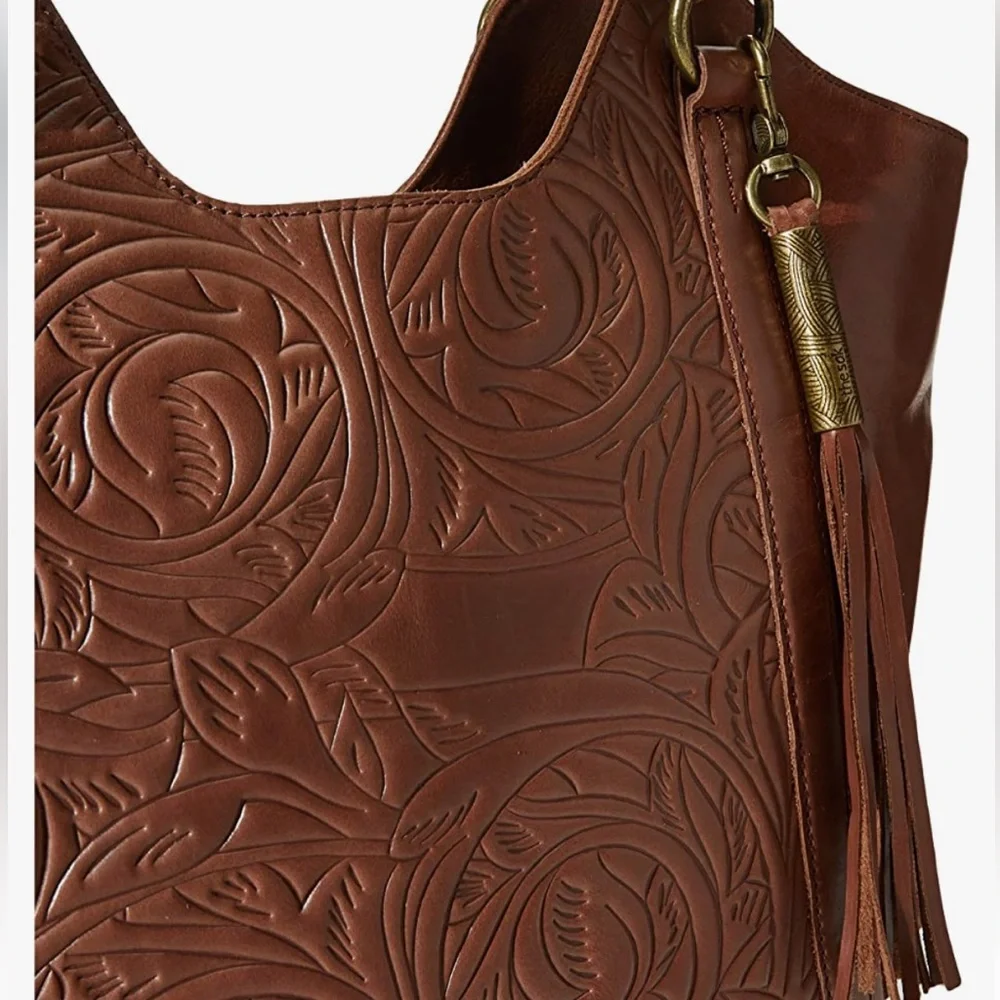 NWT The Sak Collective Sierra Leather Shopper in Teak Leaf - Picture 4 of 12